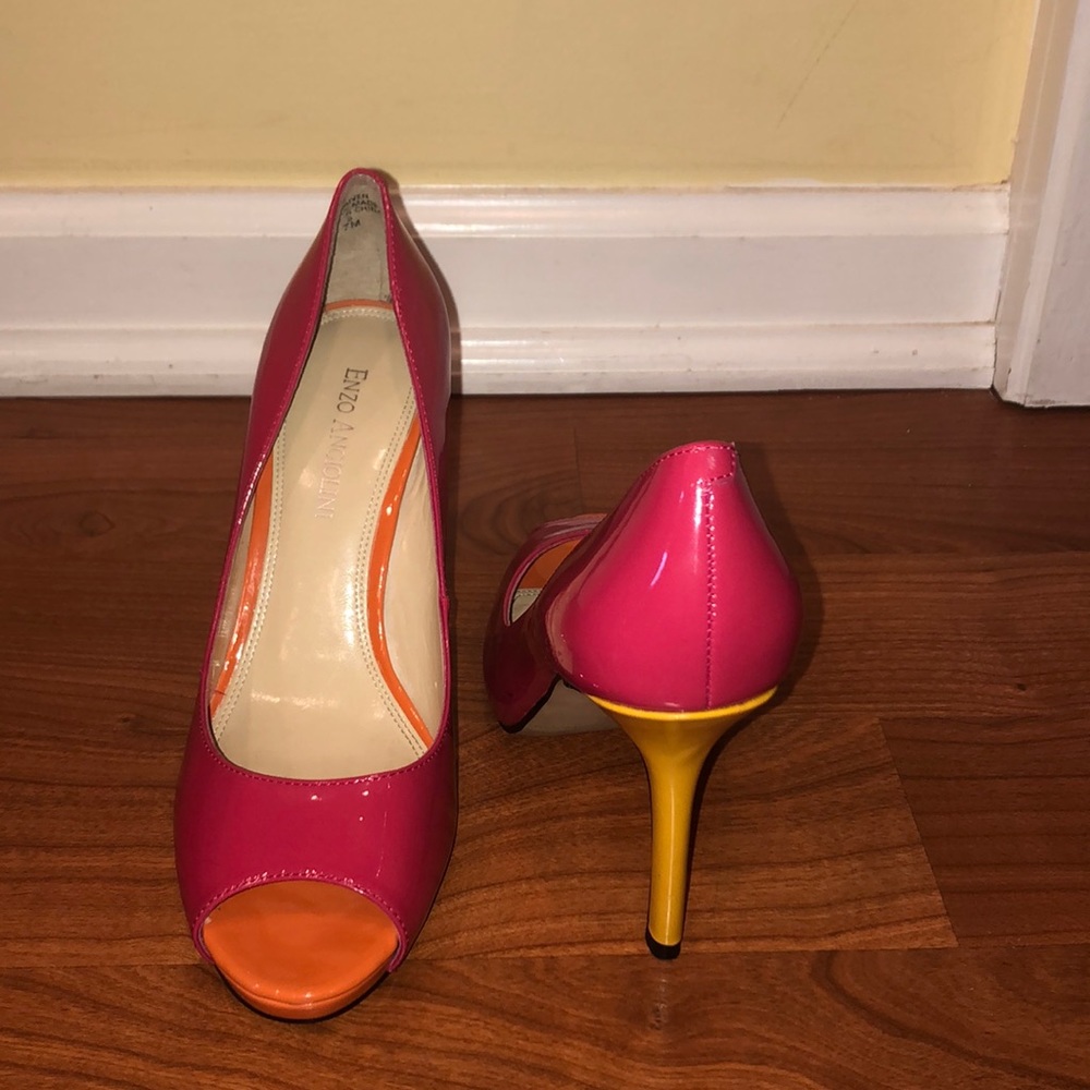 Enzo Angiolini: Patent Leather, Multi-Color Pump